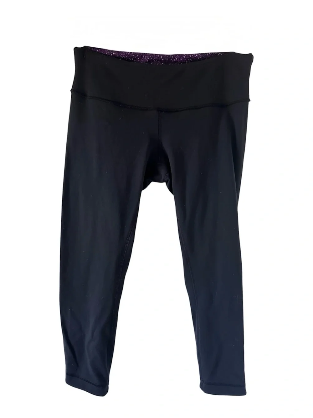 lululemon athletica Wunder Under Reversible Purple and Black Capri Leggings - 8